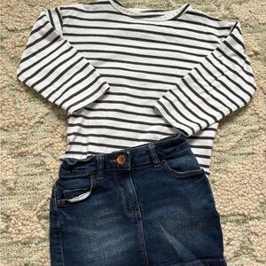 Striped Black and White Women's Top